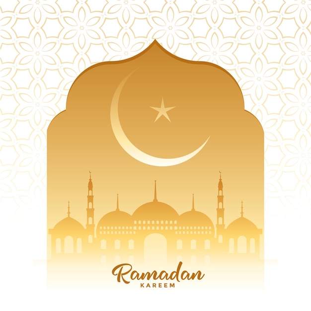 Tarjeta de deseos tradicionales de la temporada de festivales de ramadan kareem