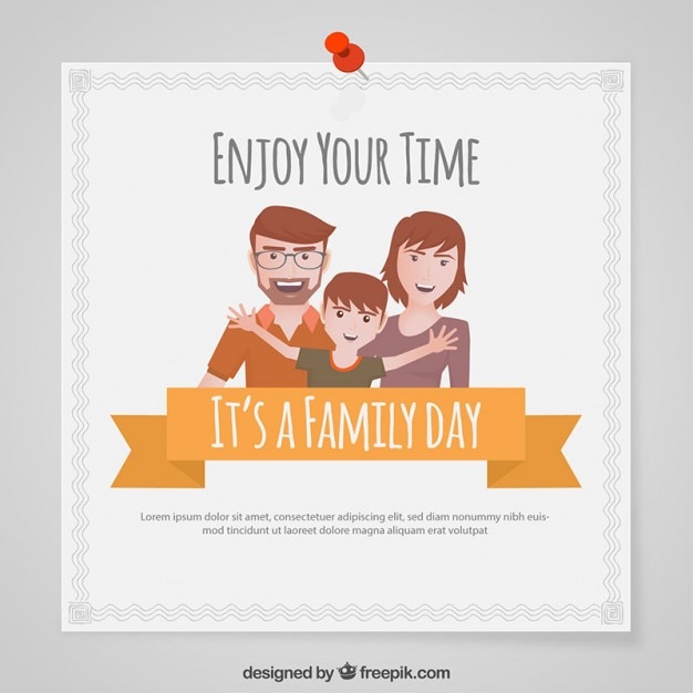 Vector gratuito tarjeta del día de la familia