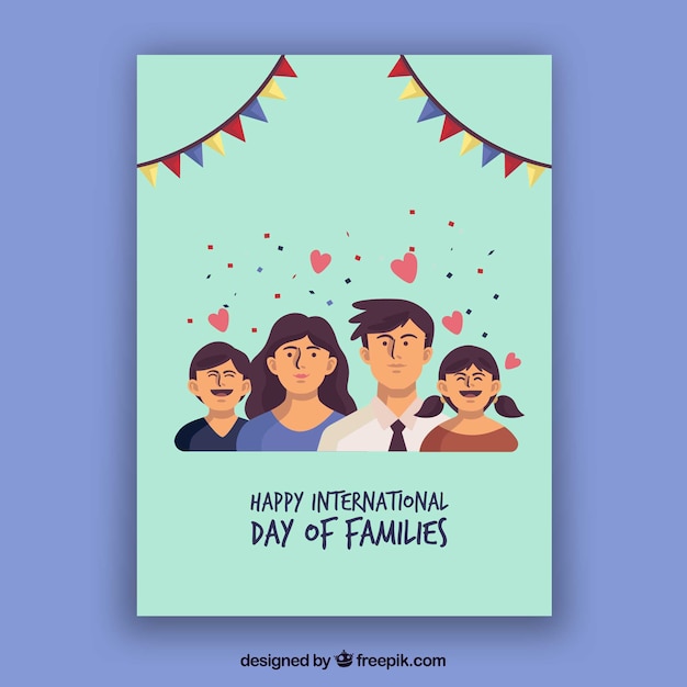 Tarjeta del día internacional de las familias