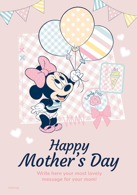 La tarjeta del día de la madre de Minnie Mouse