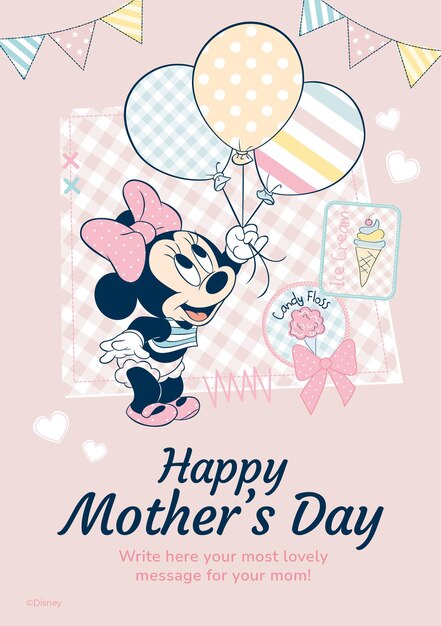 Tarjeta del Día de la Madre de Minnie Mouse