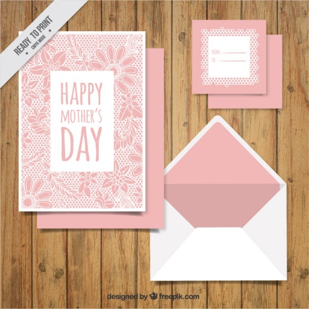 Vector gratuito tarjeta para el día de la madre, tema floral