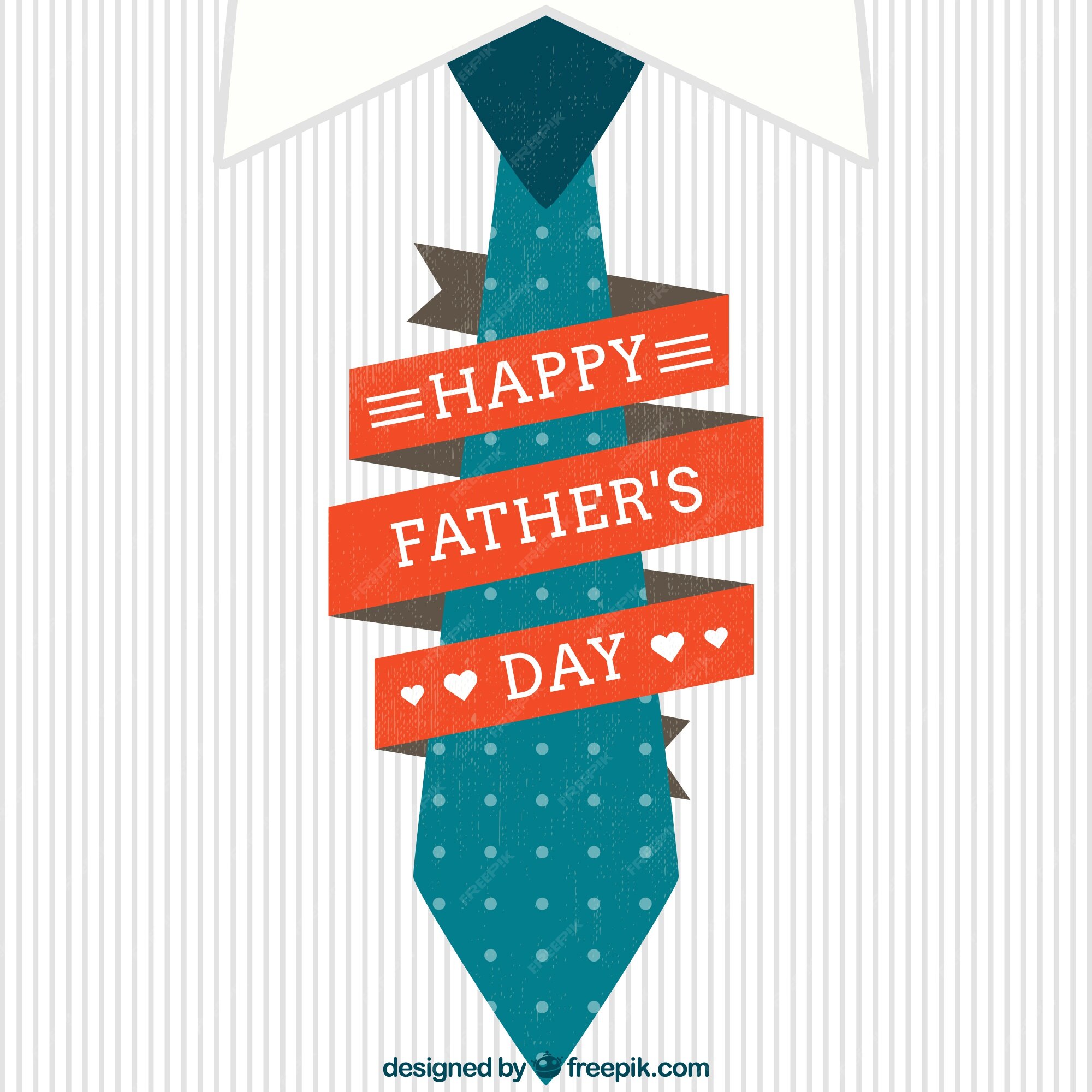 Tarjeta para el día del padre con una corbata | Vector Gratis