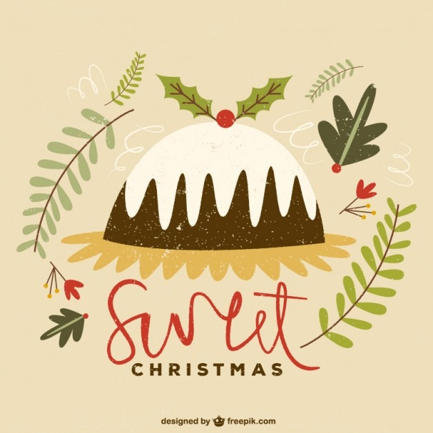 Tarjeta dibujada a mano de dulce navidad
