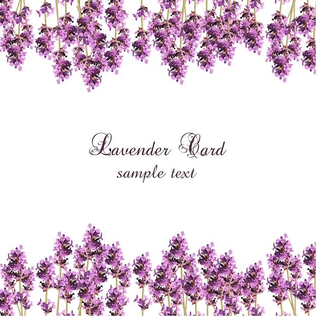 Tarjeta con diseño de lavanda pequeña