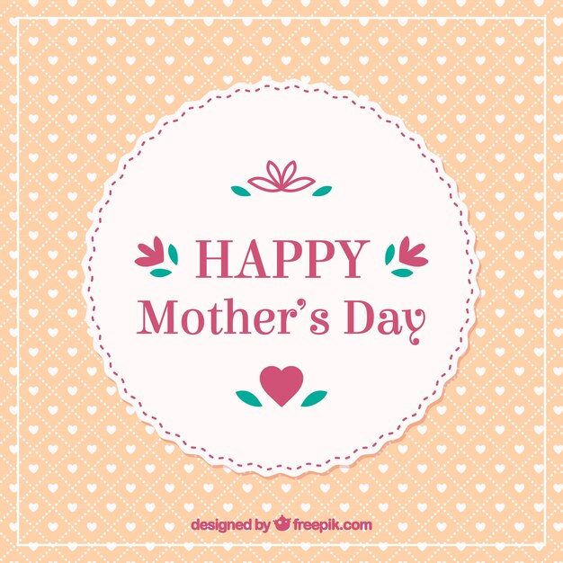 Tarjeta elegante Retro Día de madres feliz