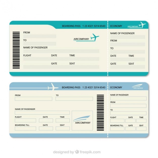 Tarjeta de embarque fantástica en estilo realista