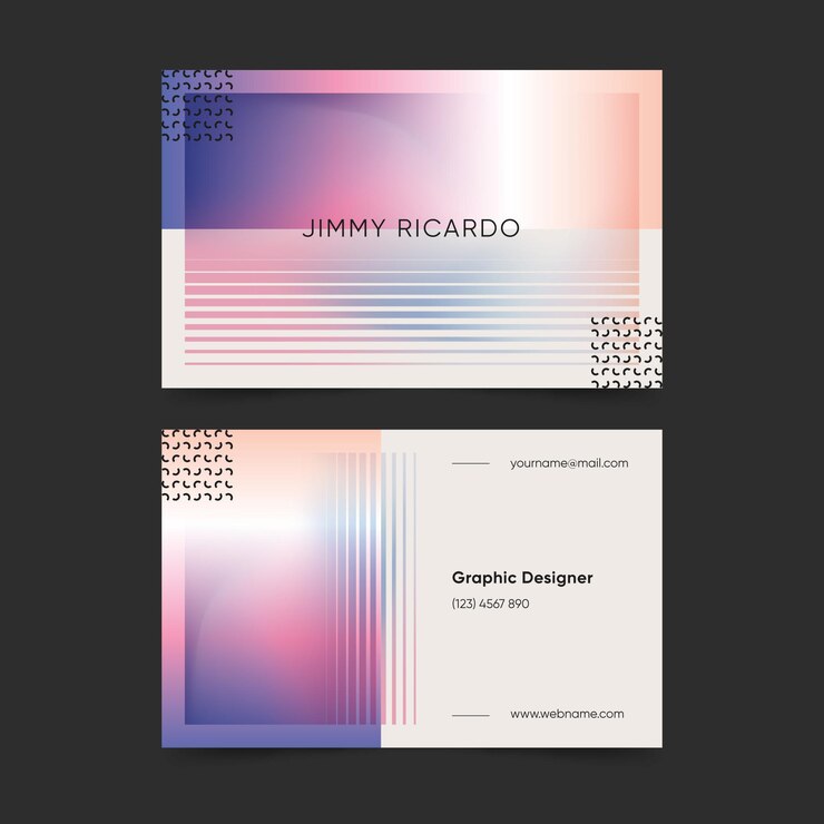 Vector gratuito tarjeta de empresa de degradado pastel