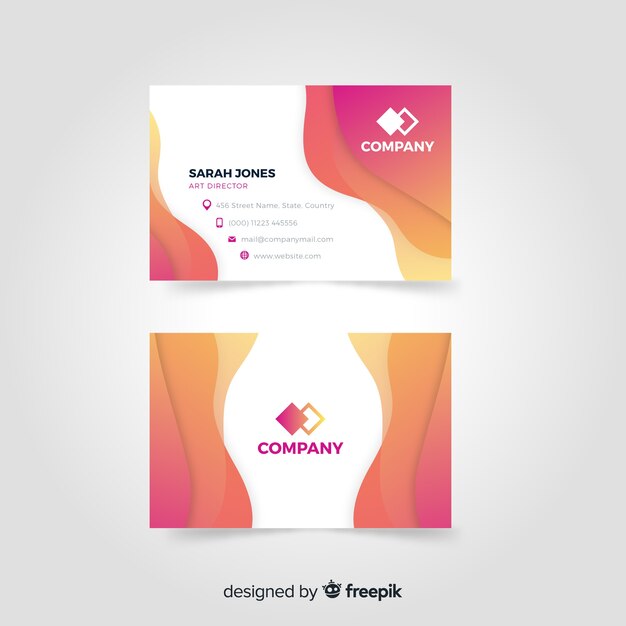 Tarjeta de empresa con logotipo abstracto
