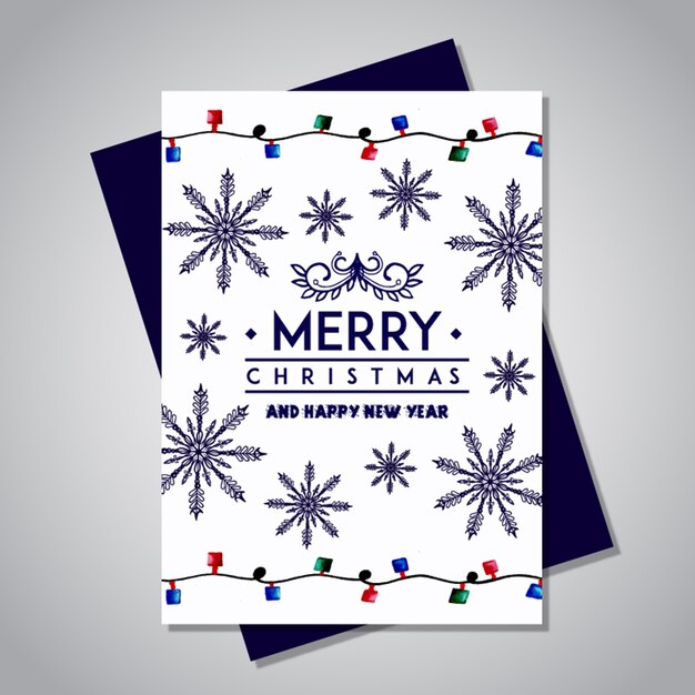 Tarjeta de felicitación de acuarela de Navidad