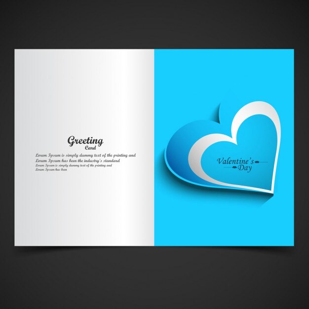 tarjeta de felicitación azul del amor