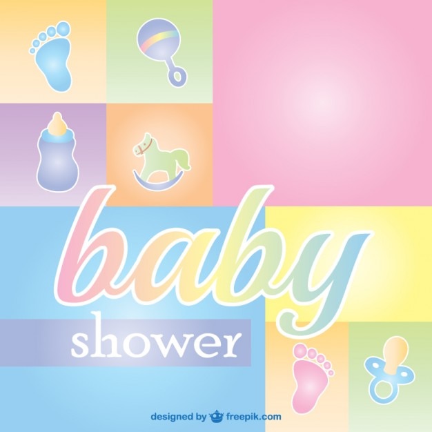 Vector gratuito tarjeta de felicitación de baby shower