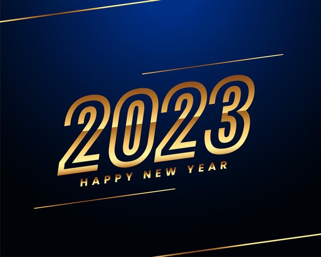 Tarjeta de felicitación brillante feliz año nuevo 2023