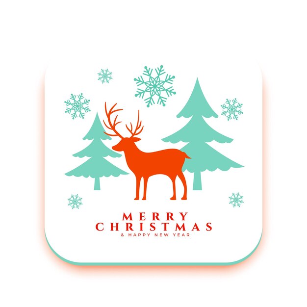 tarjeta de felicitación decorativa de Feliz Navidad con elementos de diseño vectorial de Xmas