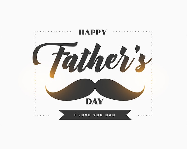 Vector gratuito la tarjeta de felicitación del día del padre muestra tu amor por papá.