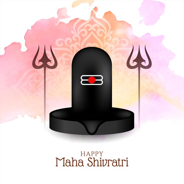 Tarjeta de felicitación elegante decorativa Maha Shivratri