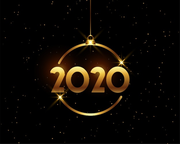 Tarjeta de felicitación de feliz año nuevo 2020