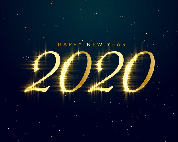 Tarjeta de felicitación de feliz año nuevo 2020
