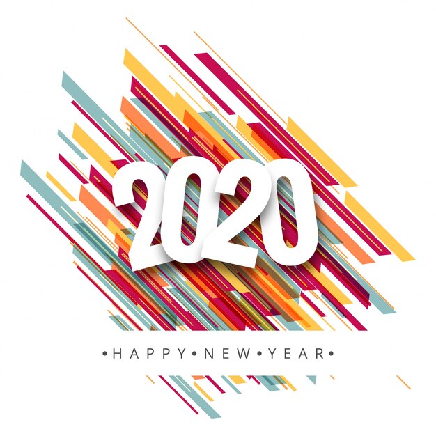 Tarjeta de felicitación de feliz año nuevo 2020