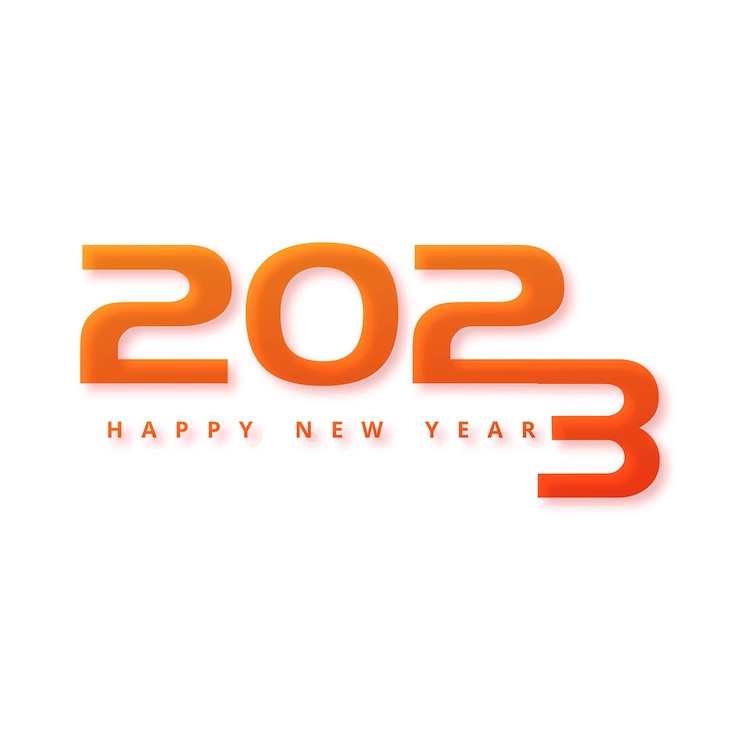 Vector gratuito tarjeta de felicitación feliz año nuevo 2023 fondo de celebración