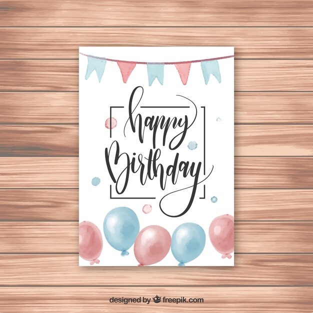 Tarjeta de felicitación del feliz cumpleaños con confeti