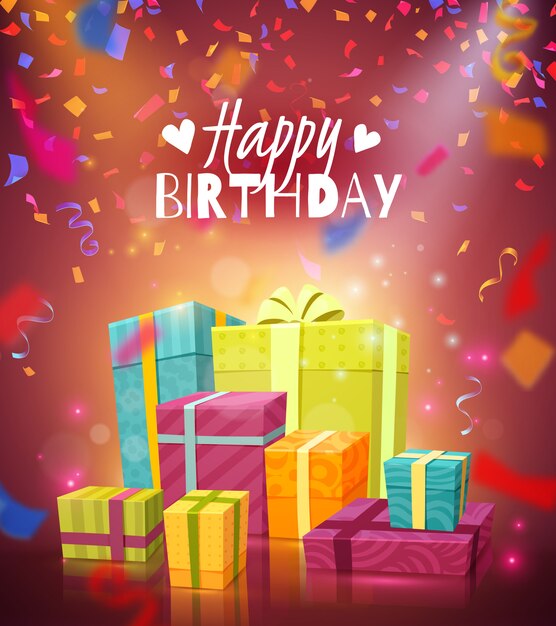 Tarjeta de felicitación del feliz cumpleaños