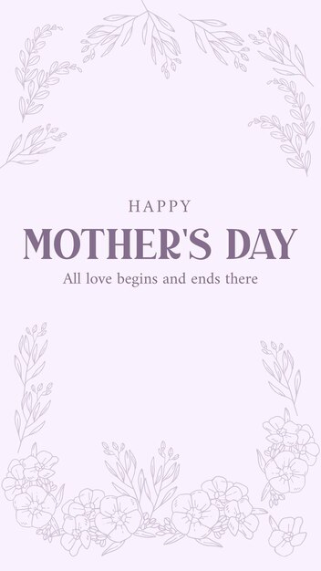 Tarjeta de felicitación feliz día de las madres