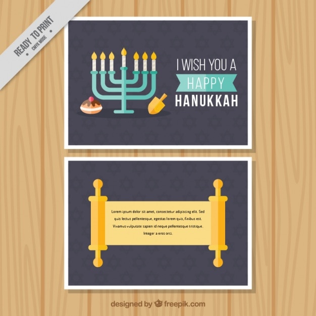 Tarjeta de felicitación para hanukkah