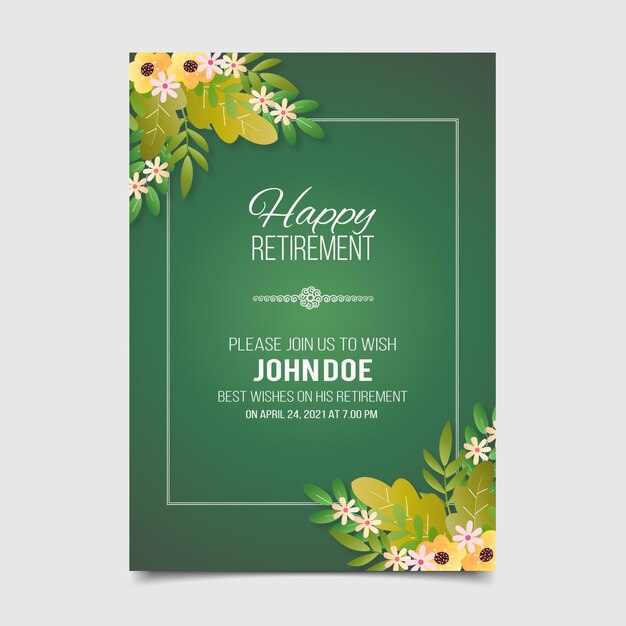 Tarjeta de felicitación de jubilación degradada