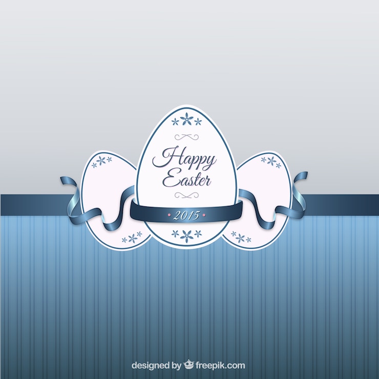 Vector gratuito tarjeta de felicitación para pascua