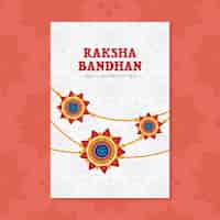 Vector gratuito tarjeta de felicitación de raksha bandhan