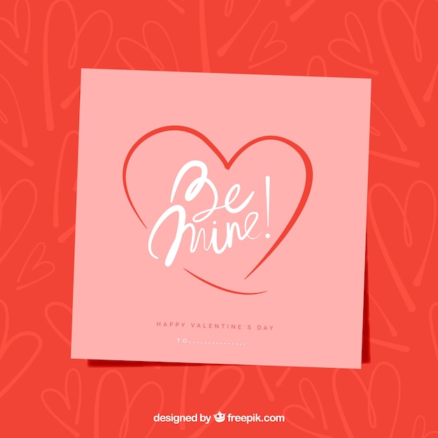 Vector gratuito tarjeta de felicitación de san valentín