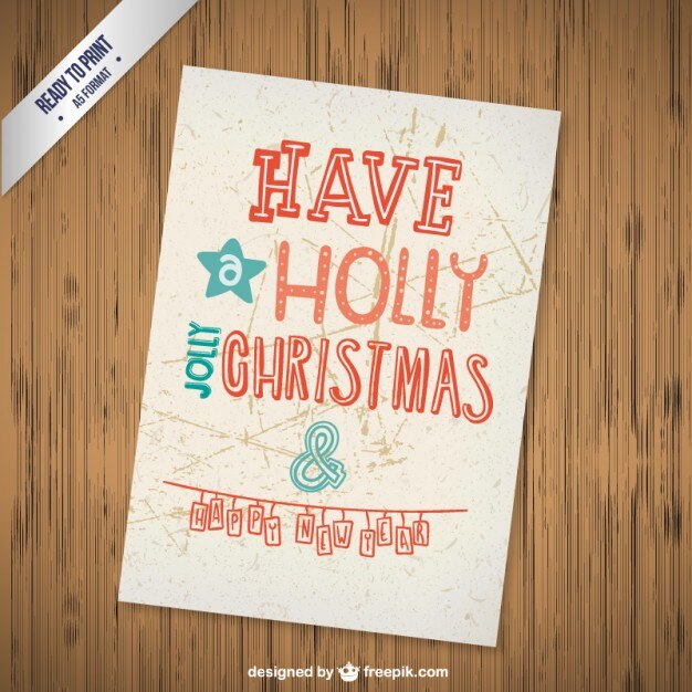 Tarjeta de felicitaciones de la Navidad CMYK