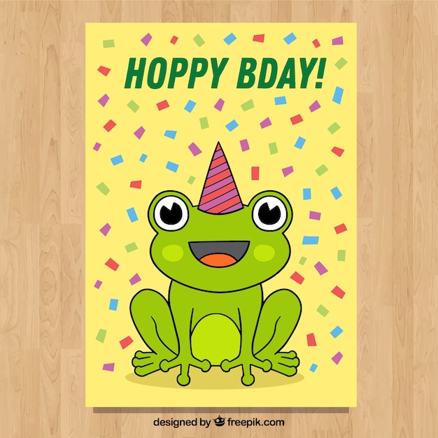 Tarjeta de feliz cumpleaños en estilo hecho a mano