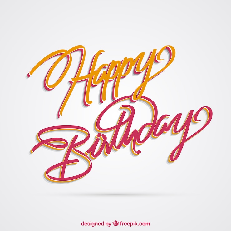 Vector gratuito tarjeta del feliz cumpleaños con letras