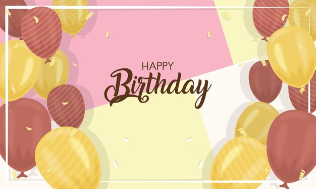 Tarjeta del feliz cumpleaños con letras