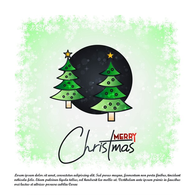 Tarjeta de feliz navidad con diseño creativo.
