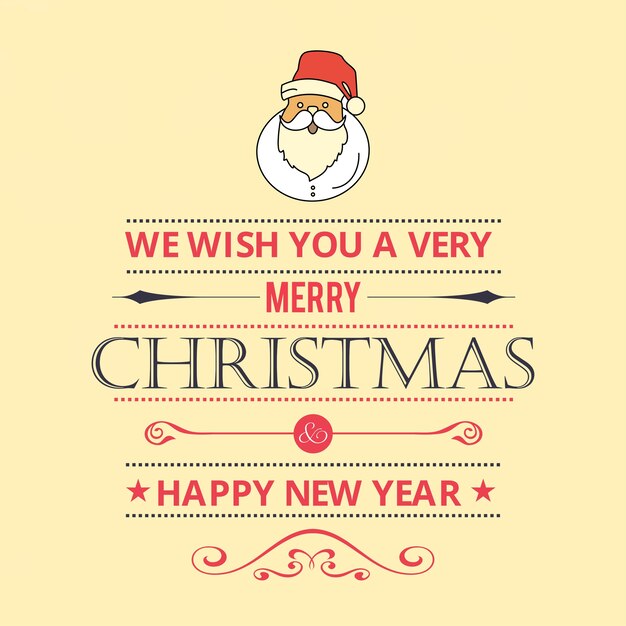 Tarjeta de feliz navidad con diseño creativo.