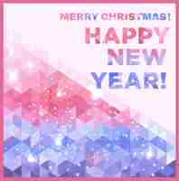 Vector gratuito tarjeta de feliz navidad y feliz año nuevo