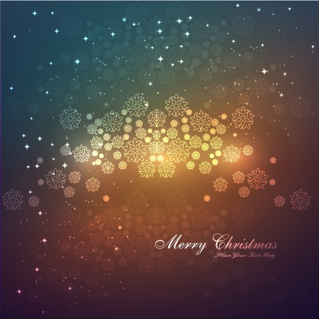 Tarjeta de feliz Navidad con fondo de copos de nieve