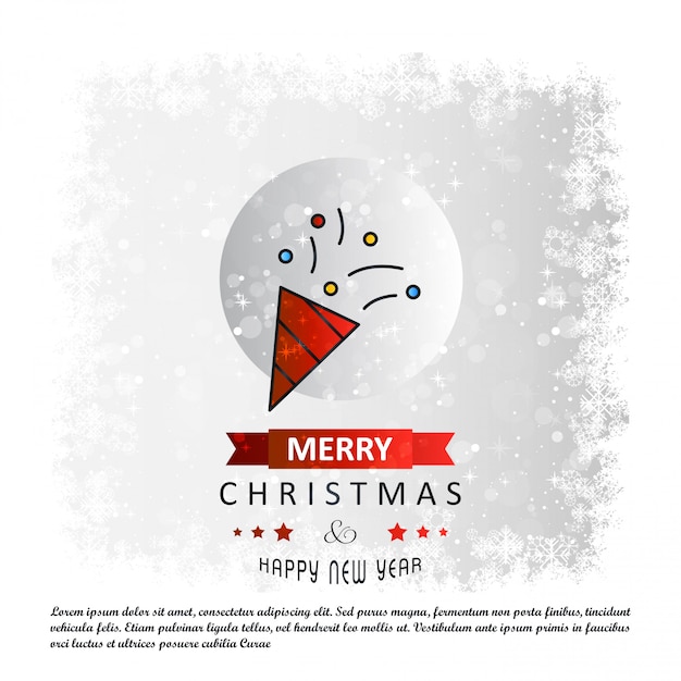 Tarjeta de feliz Navidad con el vector de diseño creativo
