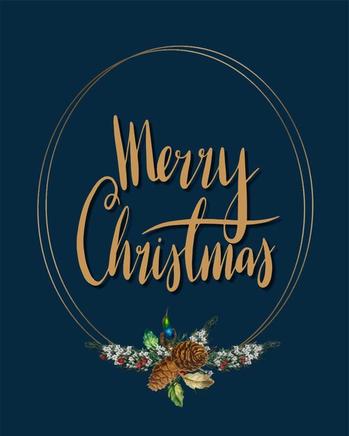 Tarjeta de feliz navidad vector
