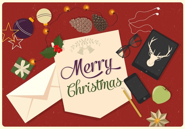 Tarjeta de feliz Navidad