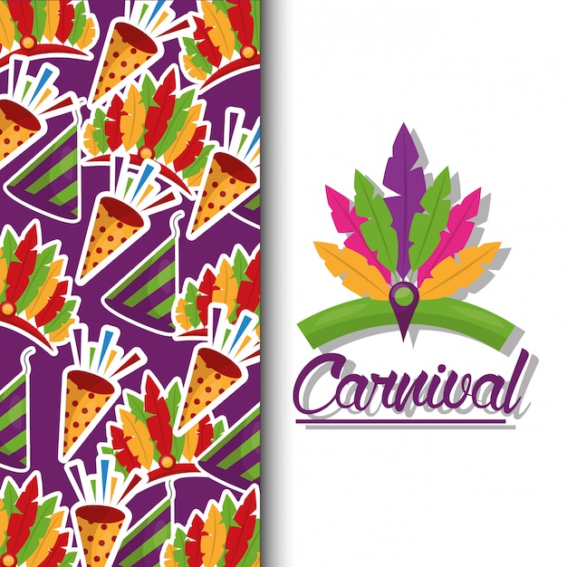 Tarjeta festiva de carnaval