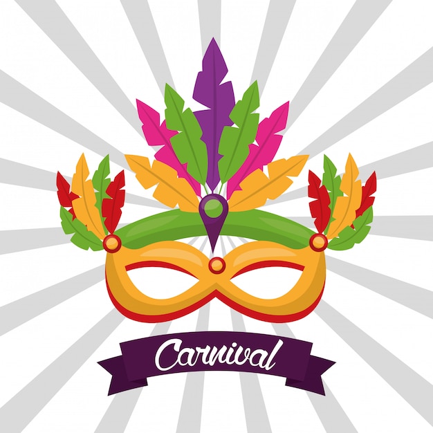 Tarjeta festiva de carnaval