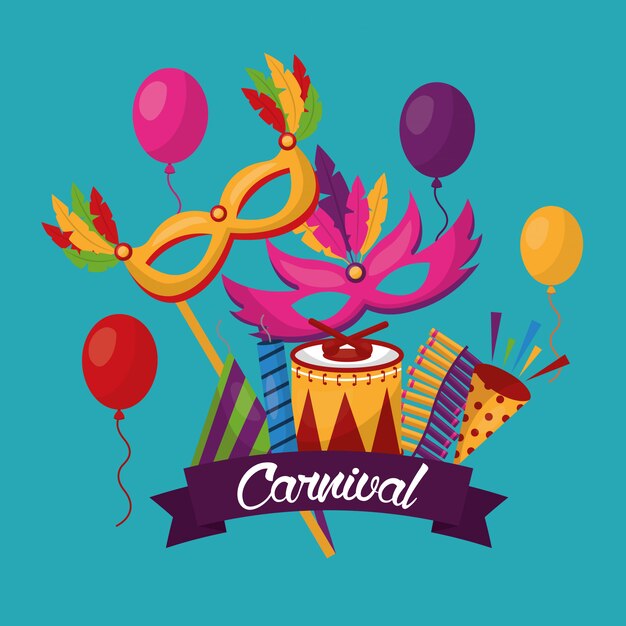 Tarjeta festiva de carnaval