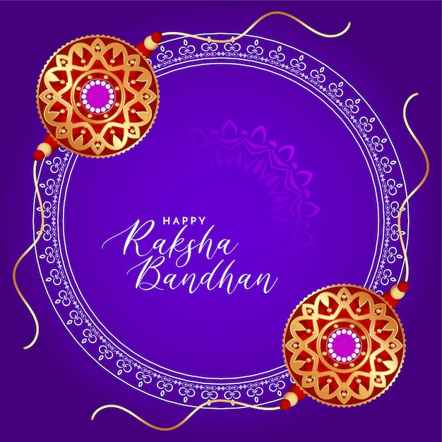 Vector gratuito tarjeta del festival cultural indio happy raksha bandhan