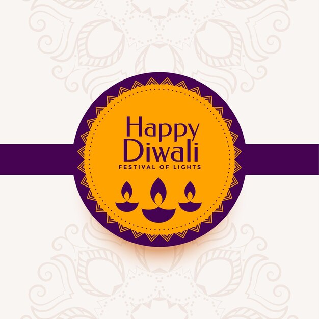 Tarjeta del festival para la feliz temporada de diwali.