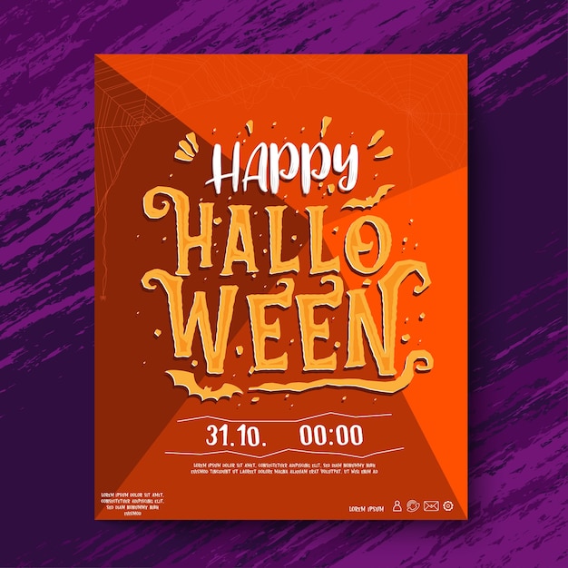 Vector gratuito tarjeta de fiesta de halloween