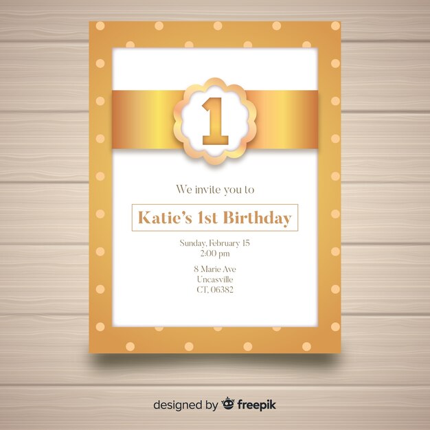 Tarjeta de fiesta de primer cumpleaños